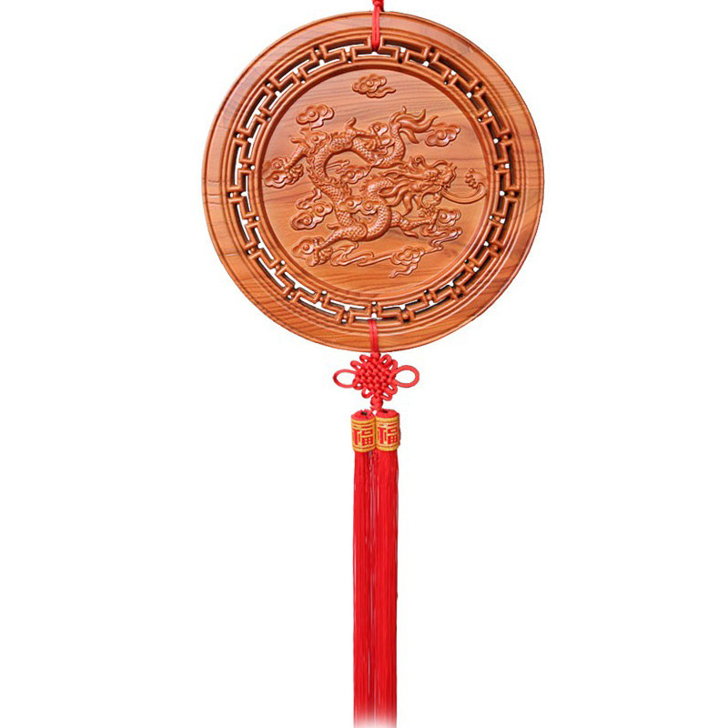 福禄寿禧中国结挂件家居玄关木雕