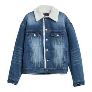 WE 11 DONE 男女同款印花水洗休闲牛仔夹克外套银泰百货 301596