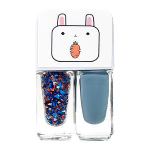 Maxfine/双子星爆闪2瓶指甲油女快干免烤可剥撕拉裸套装持久极光
