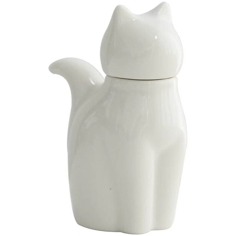 可爱猫咪陶瓷调料罐套装创意家用厨房味精盐罐调味罐辣汁醋瓶