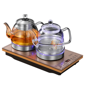 底部双上水全自动烧水壶泡茶专用茶台一体电热磁玻璃茶炉煮茶具壶