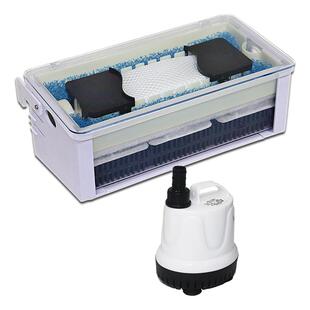 乌龟缸过滤器鱼缸静音过滤盒低水位除臭净水上滤盒抽水泵浅水上置