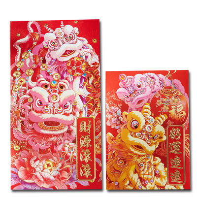 春节舞狮新款红包港版精品利事可加印LOGO个性创意千元百元利是封