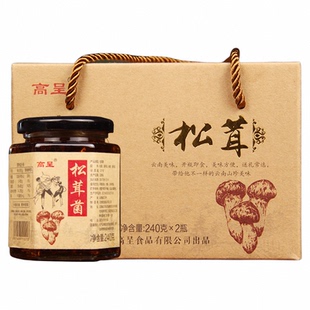 云南松茸菌鸡油菌蘑菇酱无杂菌开瓶即食凉拌面拌饭菜香菇酱下饭菜