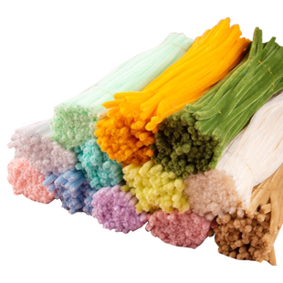 特密扭扭棒花束手工diy材料包全套制作加密纽纽马卡龙妞妞彩色毛条根金葱儿童折花玫瑰花幼儿园批发材料玩具