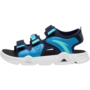 安踏儿童男童凉鞋中大童男孩运动凉鞋防滑露趾宝宝女童女孩沙滩鞋