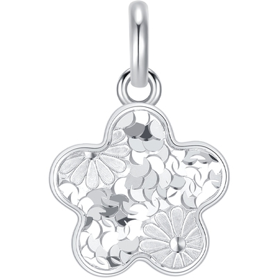 潮宏基铂雅爆闪小花吊坠