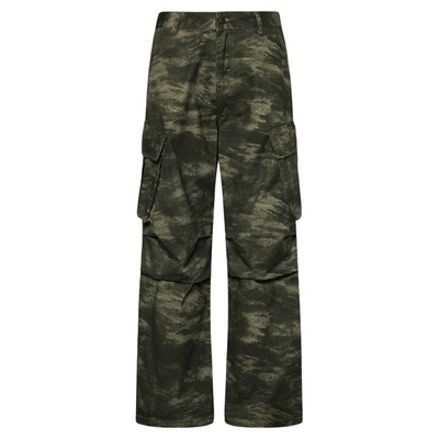 UNCLEBLUE美拉德复古高街迷彩扎染休闲工装裤男美式宽松阔腿长裤