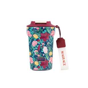 MAGRACE保温杯咖啡杯便携高颜值女水杯陶瓷内胆保冷杯子生日礼物