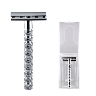 老式刮胡刀手动剃须刀刀架双面男士刮胡子不锈钢刀片刮脸刀便携式