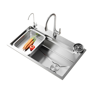 【0涂层】东鹏厨房洗菜盆304不锈钢旧洗碗机双槽改大单槽手工水槽