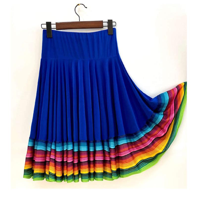 广场舞服装夏季舞蹈裙半身裙短裙大摆裙演出服交谊舞裙女跳舞裙子