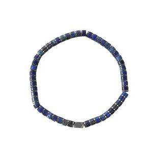 CCO冷淡风蓝色细珠手串男士水瓶座串珠手链天秤星座手饰男女礼物