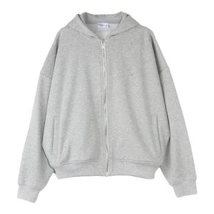 roaringwild a arch 咆哮野兽 灰色拉链保暖连帽上衣短款卫衣外套