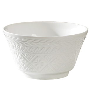 碗 家用法式浮雕米饭碗加厚陶瓷餐具2025年新款高颜值饭碗斗笠碗