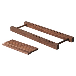 黑胡桃木桌面书架木质立式分层文件收纳实木书房办公桌书立置物架