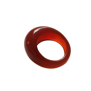 红玛瑙戒指男女款食指 水滴聚财饰品本命年玉髓玉石扳指个性礼物