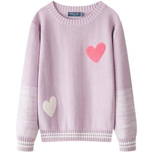 加比瑞童装女童毛衣针织衫春秋冬中大儿童休闲打底纯棉洋气薄上衣