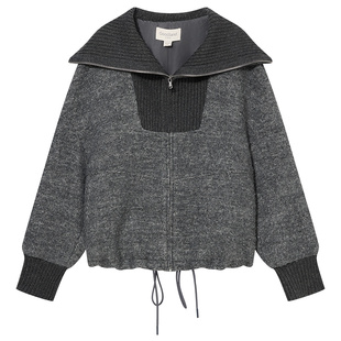 Goodland美地女装大翻领羊毛大衣外套女宽松2025冬新款LC35510070