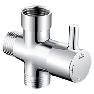 淋浴花洒分水器水龙头一进二出三通配件4分6分转换器转接头切换阀