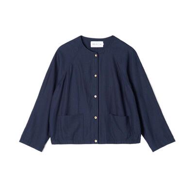 KleeKlee靛蓝染仿裂织蓝布外套