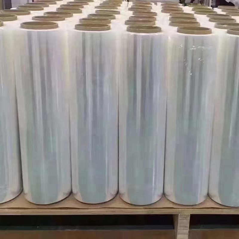 缠绕膜宽50cm包装膜PE拉伸膜打包膜拖盘膜透明塑料薄膜大卷保鲜膜