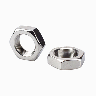 304不锈钢GB6173细牙薄螺母六角正反牙8M10*1M12M16M18M20M22*1.5