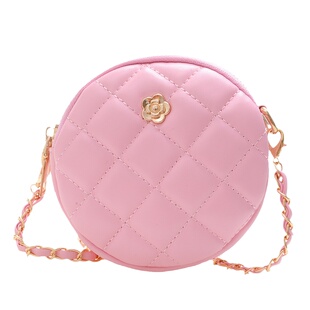 小香风女童包包儿童斜挎包新款时尚女孩公主单肩包圆饼宝宝零钱包