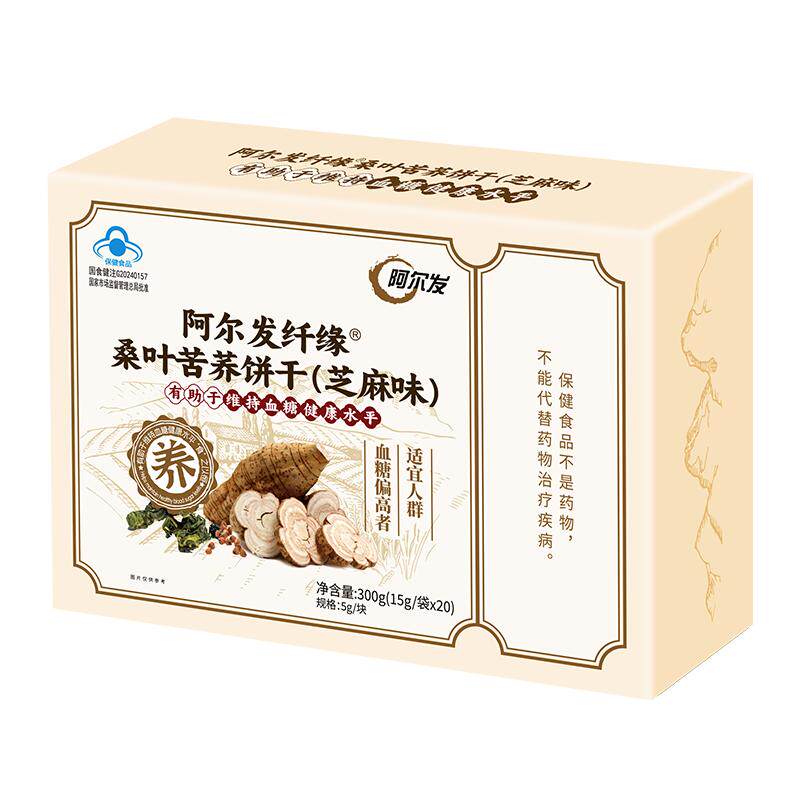 阿尔发蓝帽纤缘苦荞桑叶饼干