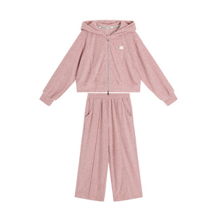 布丁哈鲁童装女童春秋季衣服2026新款儿童休闲卫衣长裤宝宝套装