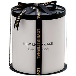 圆形生日蛋糕盒子四14六6八8十10寸12双层加高手提烘焙礼盒包装盒