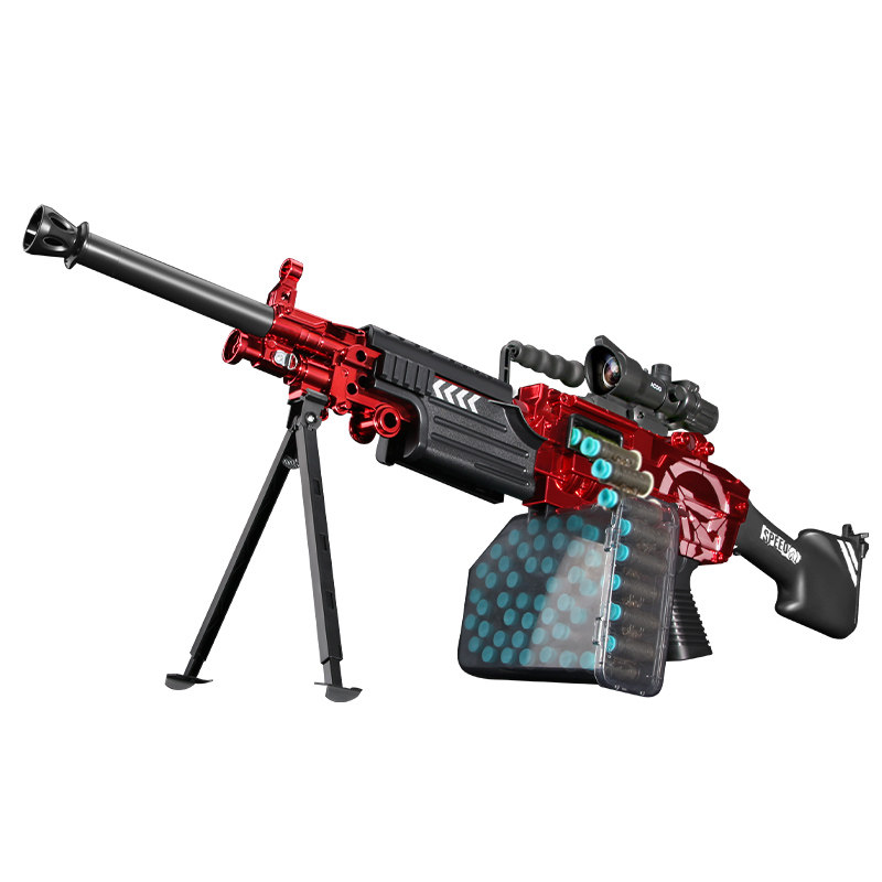 M249轻机枪仿真儿童男孩弹链加特林软弹枪mg3大菠萝玩具枪m416枪