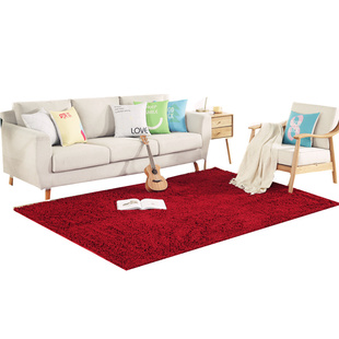 加厚雪尼尔地毯定制卧室客厅茶几垫简约吸尘床边毯子满铺防滑地垫