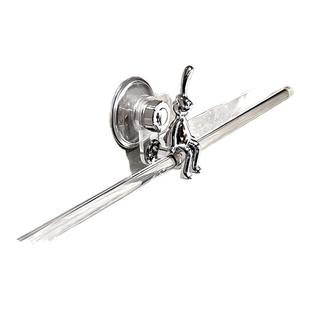 毛巾架吸盘强力免打孔卫生间浴巾架壁挂浴室收纳置物架毛巾杆挂钩