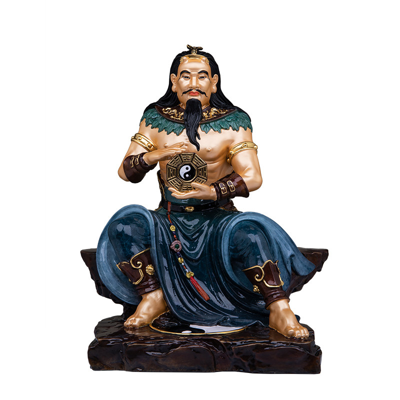 黄铜彩绘伏羲大帝供奉神像