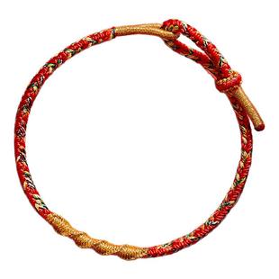 普陀山庆祥泰2026本命年红绳手链女红色手绳编织绳男马年太岁礼物