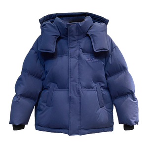 加厚连帽面包服短款儿童羽绒服