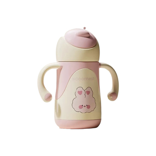 科巢儿童保温杯带吸管两用宝宝鸭嘴杯婴儿学饮杯式外出水杯水壶