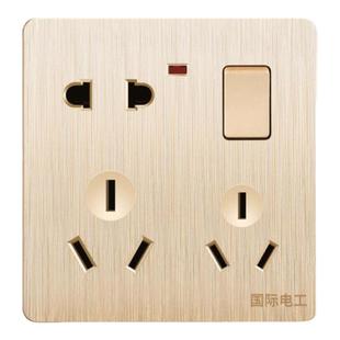 86型一开五六七八十10孔16a空调10A暗装面板电源双插座带开关