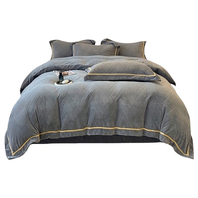 冬季加厚加绒保暖牛奶绒四件套