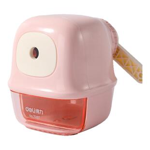 得力儿童卷笔刀小学生专用削笔刀手摇式铅笔刀削器小型自动进铅转笔刀大口径不卡铅幼儿园手动耐用刨笔机女孩