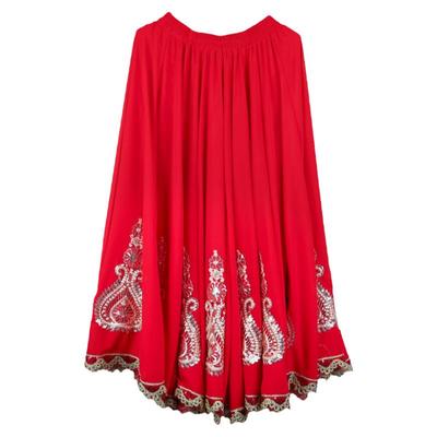 天山美翼舞蹈服民族特色对花长裙新疆维吾尔族舞台表演720大摆裙