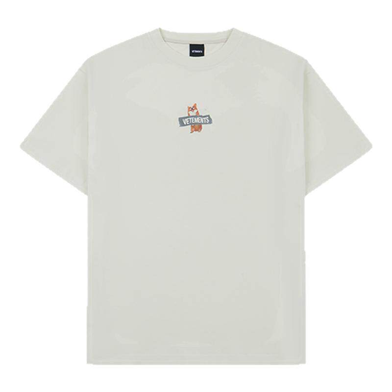 VETEMENTS 男女同款萌宠图案重磅纯棉印花短袖T恤银泰百货 301446
