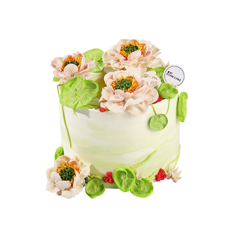 翼然【荷塘月色】生日蛋糕生日国风上海苏州无锡杭州嘉兴同城配送