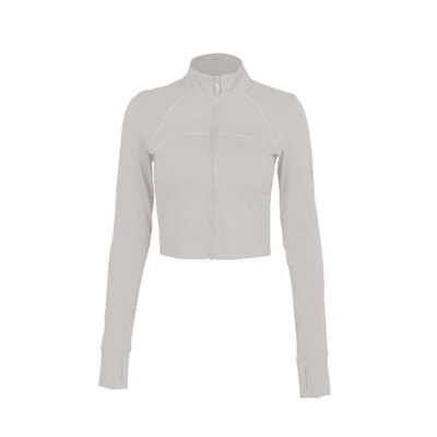 桑若健身女立领显瘦飞盘运动上衣