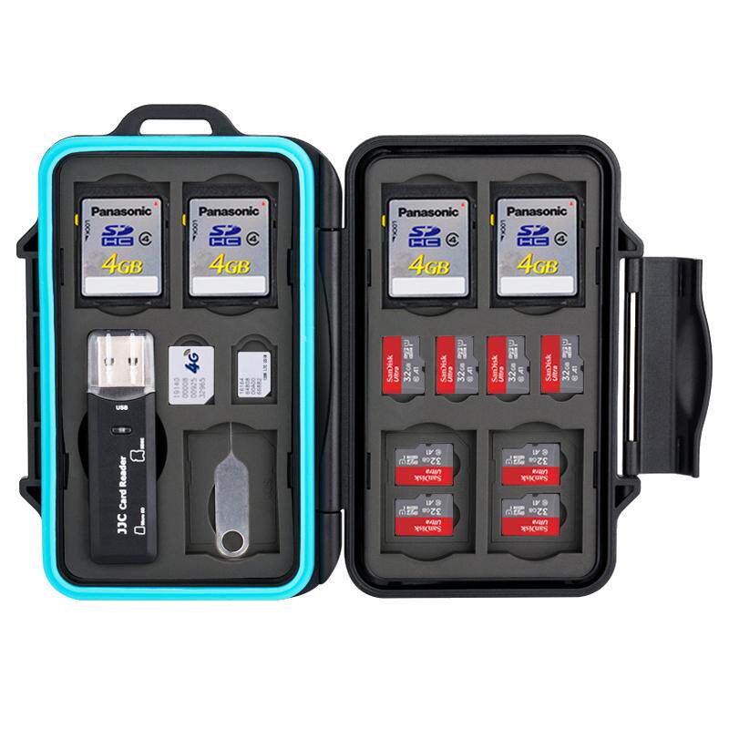 JJC SD卡盒tf多功能存储收纳盒usb3.0读卡器CFexpress Type-A卡包NANO MICRP手机SIM卡套NM卡套内存卡保护盒