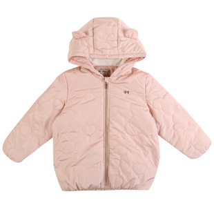 IVY HOUSE常春藤童装女小童外套冬季款 小熊连帽绗棉服儿童加绒