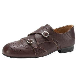 达芙妮乐福鞋女2026新款春秋棕色复古小皮鞋女款通勤软底单鞋女鞋