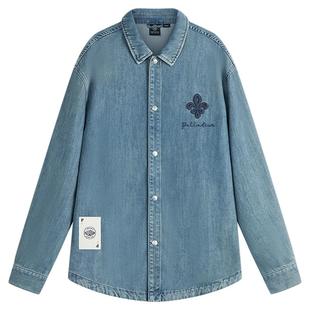 【敖瑞鹏同款】PALLADIUM帕拉丁复古休闲男女牛仔衬衫外套1011885