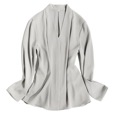 OFFIY职场高级V领西装内搭衬衫